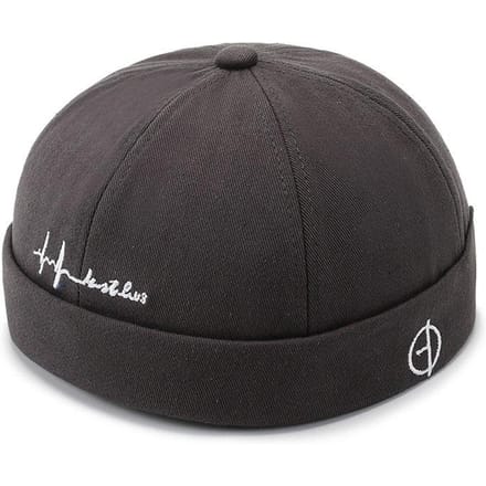 Heren Hoeden Docker Cap Hoeden Muts Zeemansmuts Werkersmuts Omgeslagen Rand Retro Randloze Hoed Met Verstelbare gray