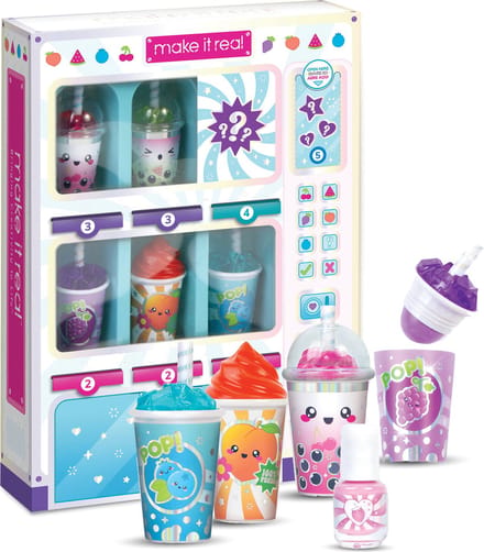 Make it Real - Fruitige Lipgloss Automaat - 5 geurende lipglosses, nagellak en nagelstickers