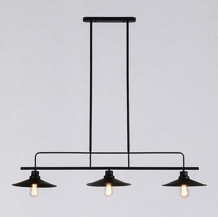 Vintage Industrieel - Hanglamp - 3 Lichts - Ø 30 cm - Zwart