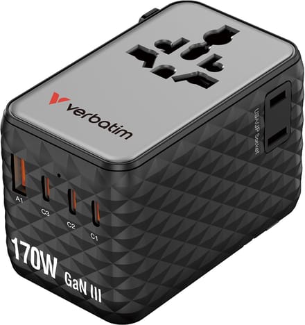 Verbatim Adapter Eu Vk Vs Voor Magsafe 2Xusb-A 3Xusb-C 170W Pd Snel