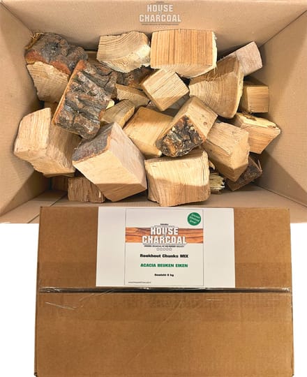 Rookhout Chunks Mix – Acacia, Beuken en Eiken - 6 kg!