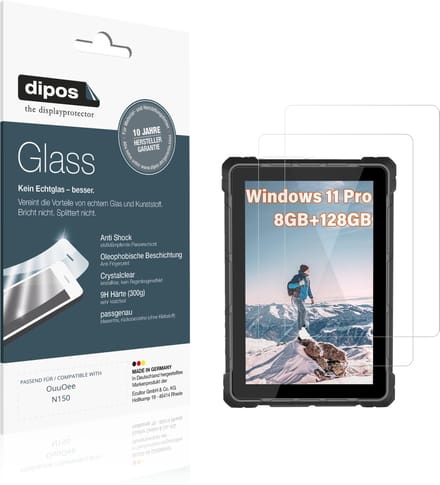 dipos – 2x Pantserfolie geschikt voor OuuOee N150 | 9H Screenprotector