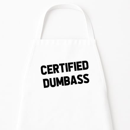 Go Mama - Keukenschort – Certified Dumbass – Humoristisch kookschort – Origineel kerstcadeau of sinterklaascadeau