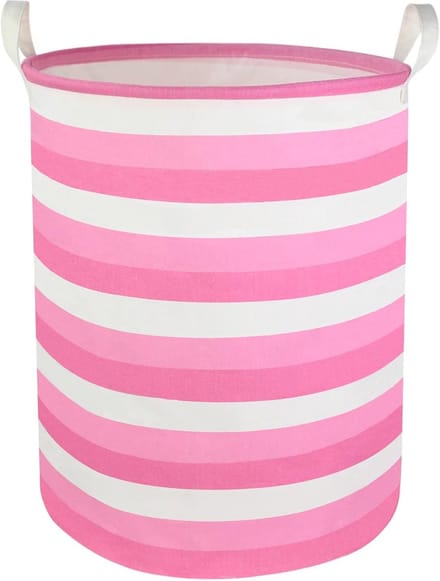 Roze Wasmand en Speelgoedopbergbak met Handvatten voor Kinderkamer