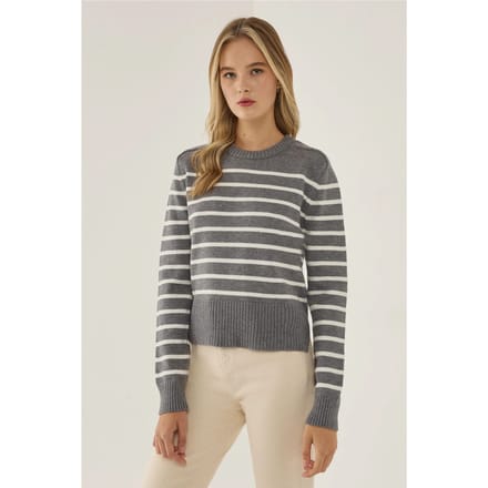 Gestreepte Crew Neck Trui