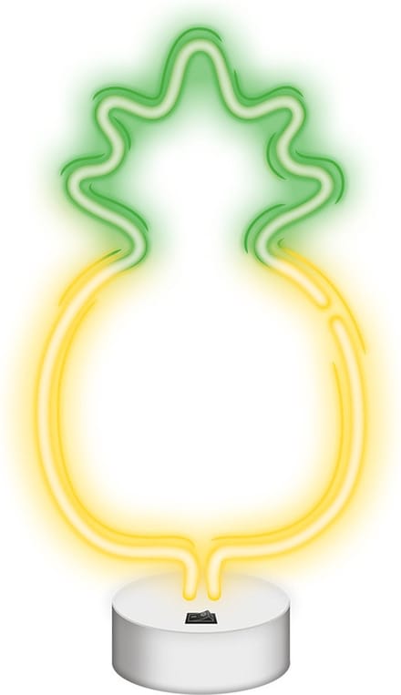 Forever Light Neon LED on a stand PINEAPPLE yellow green NNE05 Lichtdecoratie figuur