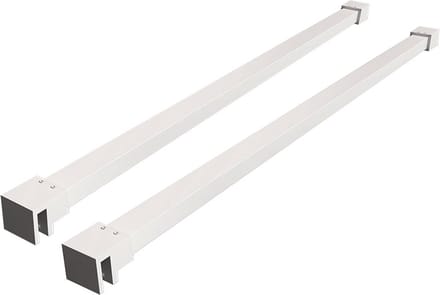 Wiesbaden Slim set stabilisatiestangen 120 cm voor vrijstaande inloopdouches mat wit