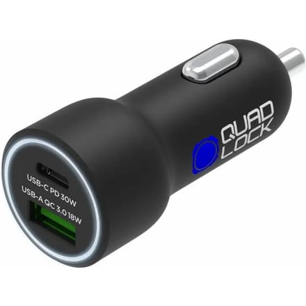Dubbele usb c+a lader voor sigarenaansteker Quad Lock