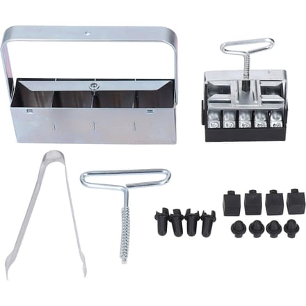 Grondblokmaker Mini Handheld Grondblokgereedschap Comfortabel Handvat Tuingereedschap gray