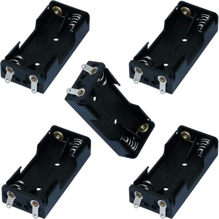 Batterijhouder - Batterijbox AAA - Energie Opslag - Voor 2 Batterijen - 5 x 2.4 x 2 cm
