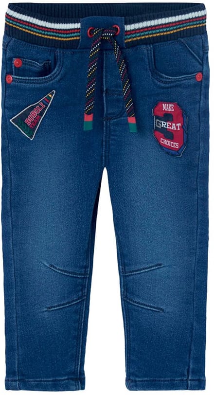 Boboli Denim Knit Broek Blauw 3 Years Meisjes