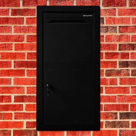 Pakketbrievenbus Frontbox Inbouw Uni-Stardust Black-> ACTIE: GRATIS Vuurwerksluiting en Spaghettimat