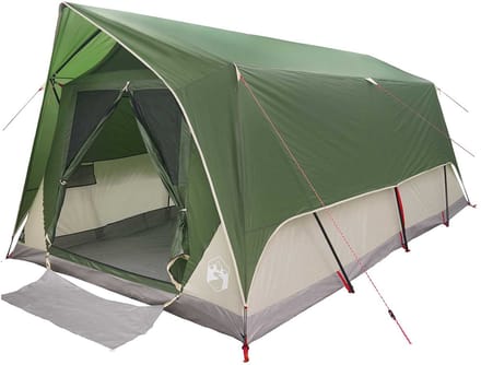 vidaXL - Tunneltent - 6-persoons - Groen - Polyester - en - Staal