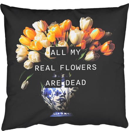 Sierkussens - Kussentjes Woonkamer - 40x40 cm - Quotes - Bloem - Tulp - Geel