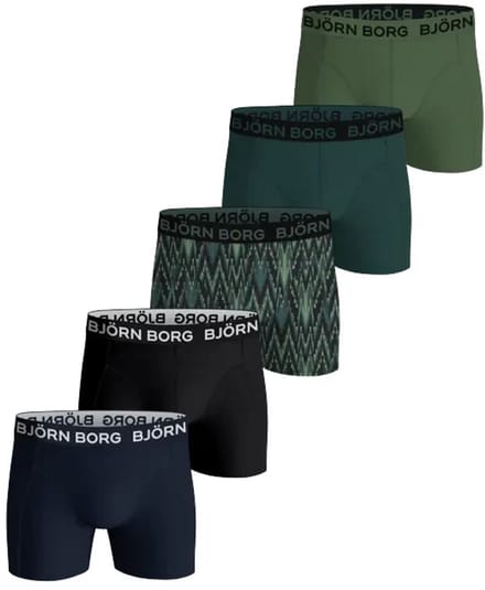 Bjorn Borg 5-Pack jongens boxershorts - Cotton Stretch - 116 - Groen