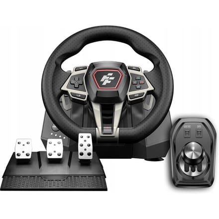 Stuurwiel 900° PC/PS4/PS5/XBOX met LED + 3 pedalen, 6 versnellingen IMOLA FLASHFIRE