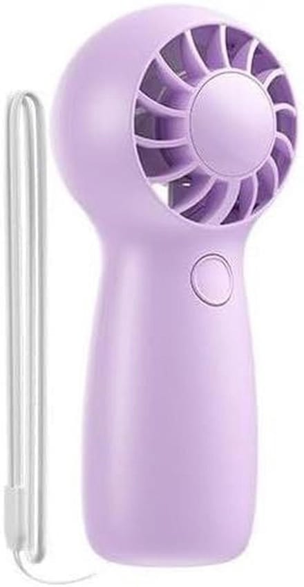 Draagbare Ventilator - Hand Koeler - Directe Verkoeling - Halfgeleider Koelplaat - 12.5 x 5.5 x 4 cm - Paars
