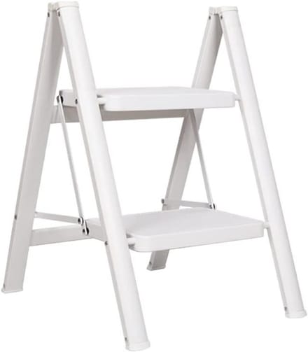 Huishoudtrap 4 Treden - Keukentrap - Inklapbaar - Antislip - Extra Stevig - Zwart quick fold