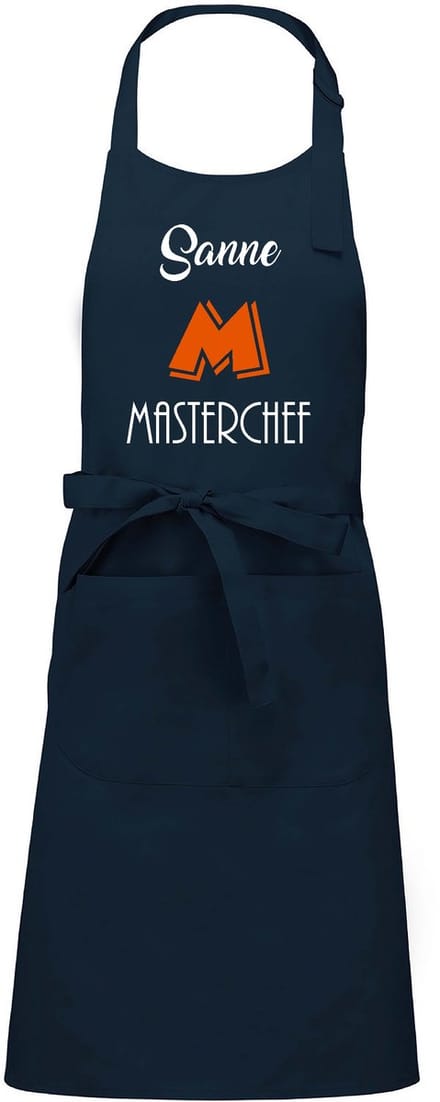 mijncadeautje - luxe keukenschort - Masterchef - navy / blauw
