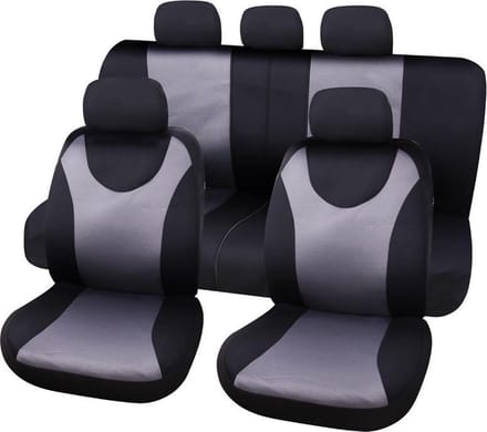 Carpoint Stoelhoesset London 9-delig zwart/grijs