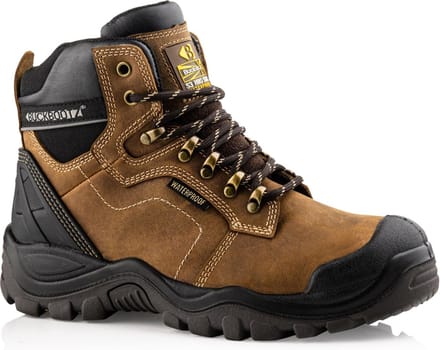 BSH009 BR Buckshot Lace Boot | Dark Brown Crazy Horse | Werkschoen maat 44