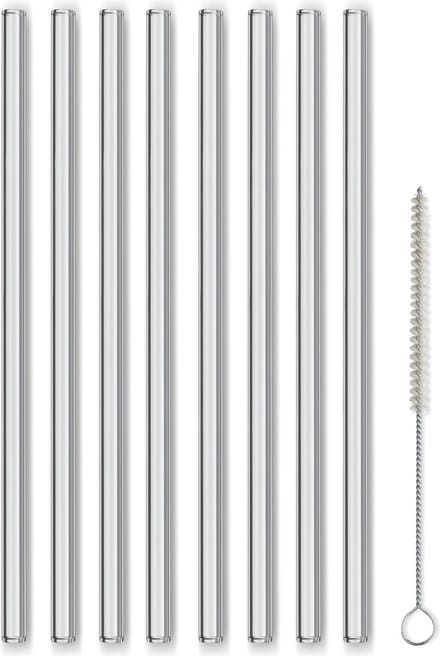 Glazen Rietjes 23 cm, Set van 8 Stuks - Kela | Grace