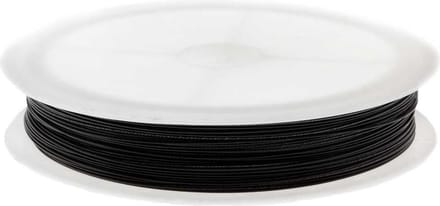 Metaaldraad (0.7 mm) Black (25 meter)