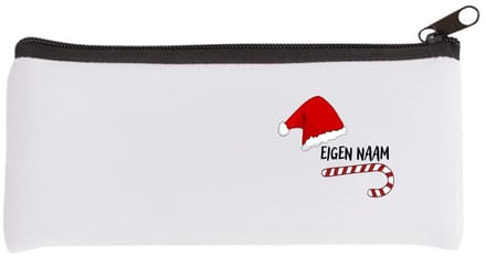 Akyol - kerst zuurstok en kerstmuts met eigen naam Etui - Kerstmis - kerst beker - winter - kerst - christmas - kerst cadeau - 20 bij 9 cm