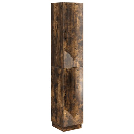vidaXL - Kast - Set - 2 - st - Gerookt - eiken - Bewerkt - hout