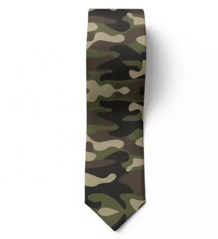 Stropdas- Camouflage- Leger- Groen- Polyester - Charme Bijoux