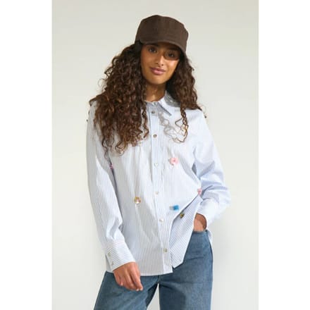 Nümph 707142 nulili sequins shirt flaoty blue