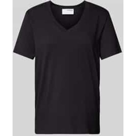 T-shirt met V-hals, model 'ESSENTIAL'