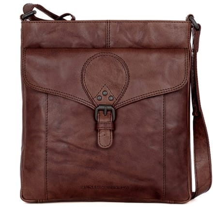 Leren Crossbodytas - Millie - Donkerbruin