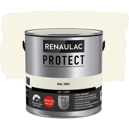 Renaulac Protect - Hoogglans - Crèmewit Ral 9001 - 2,5l