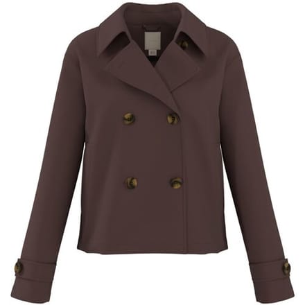 ESMARA Dames korte trenchcoat (Bruin, 36)