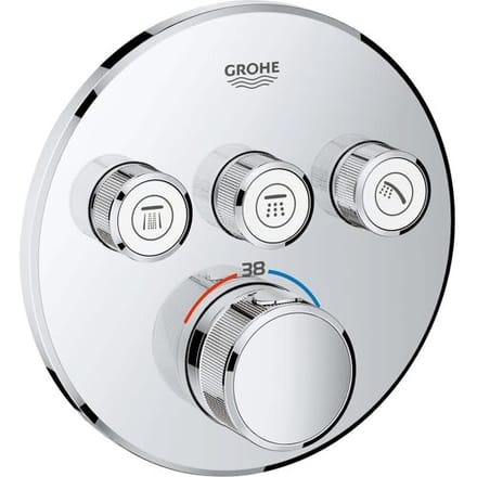GROHE Grohtherm SmartControl Thermostatiche Douchekraan - Inbouw mengkraan - Met omstelling - Rond - Chroom