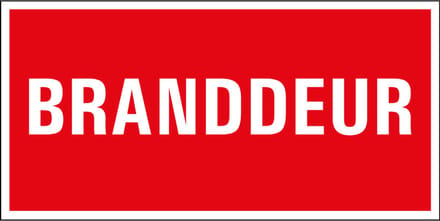 Branddeur sticker 150 x 75 mm