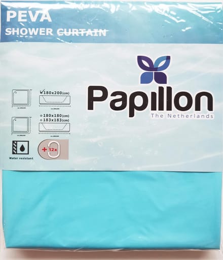 Papillon - Douchegordijn - PEVA - 180x200 cm - Oceaan Blauw