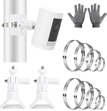 LALAGO Mast Holder for Outdoor Camera Battery (Stick Up Cam/Pro), Indoor Camera Holder (Indoor Cam), Mast Holder for Spotlight Camera/Plus/Pro Security Camera & Solar Panel (2 Pack)
