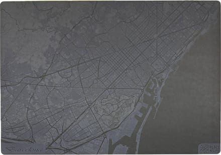 Place Maps Placemat Stadskaart Brugge - Kunstleer - Leigrijs - 1 Stuk