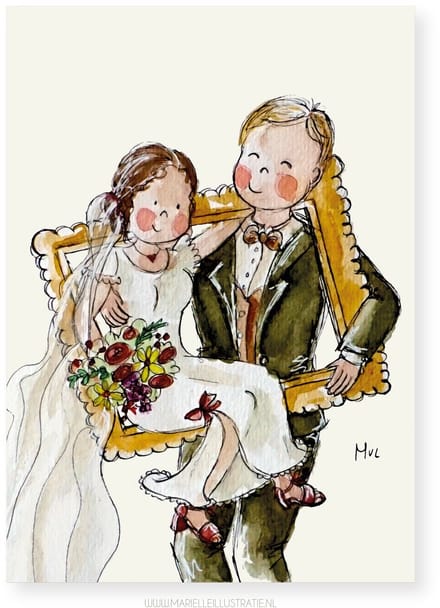 Huwelijk wenkaart