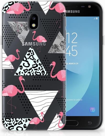 Samsung Galaxy J3 2017 TPU Hoesje Flamingo Triangle
