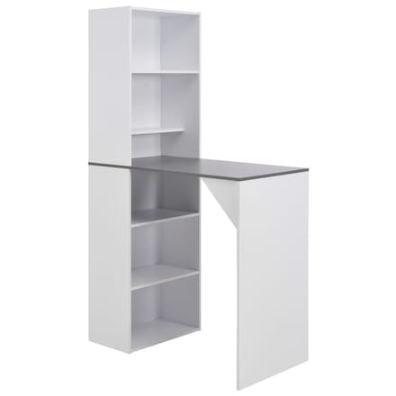 vidaXL - Bartafel - met - kast - 115x59x200 - cm - wit