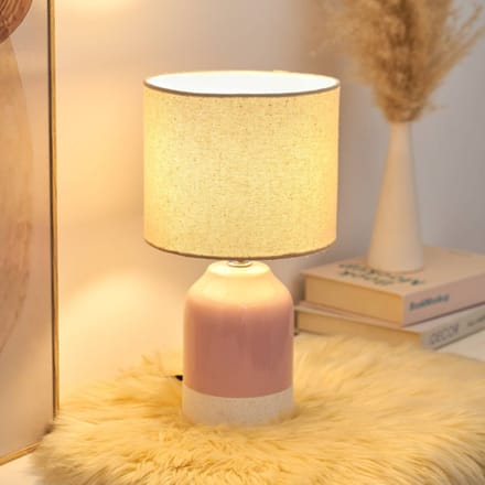 Paulmann Pauleen LED Tafellamp Sandy Glow - E14 - Max. 20W - Woonkamer, Slaapkamer & Eetkamer - Crème/Rose