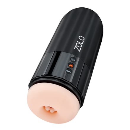 Zolo Masturbator - Zwart - 22,2 cm - Oplaadbaar - Verwarmend - Vibrerend