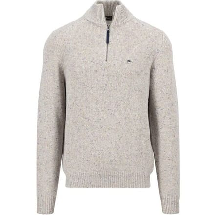 Fynch-Hatton Trui Troyer Zip Donegal Winter White / male