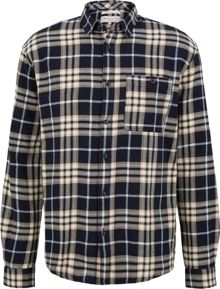 TOM TAILOR relaxed checked shirt Heren Overhemd - Maat M