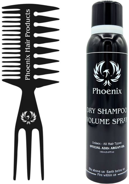 Phoenix Hair Products - Droogshampoo + Textuur Kam - Arganolie - Volume - Alle Haar Types - 150ML