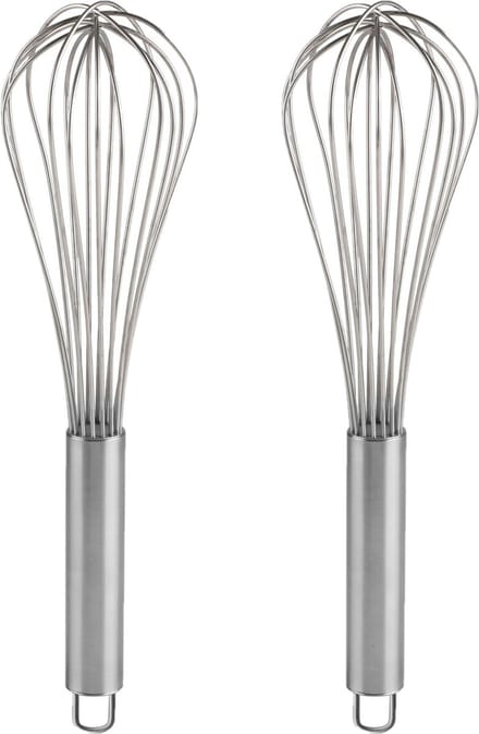 Urban Living Keukengerei garde - 2x - 30 cm - RVS - lang formaat - zilver
