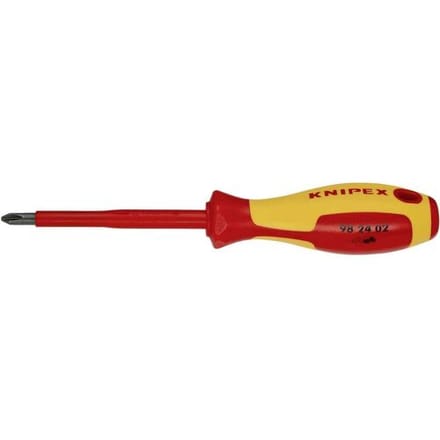 Knipex 98 24 02 VDE Kruiskop schroevendraaier PH 2 Koplengte: 100 mm DIN EN 60900